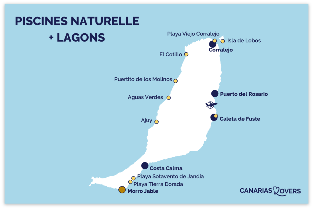 carte piscines naturelles Fuerteventura lagons