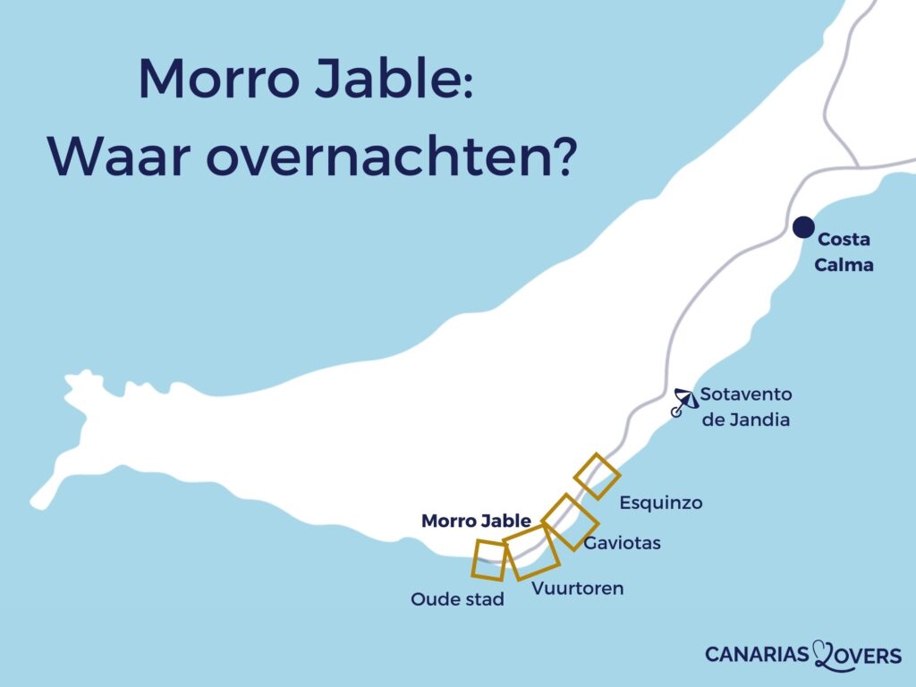 kaart beste verblijfplaats Morro Jable zone Fuerteventura