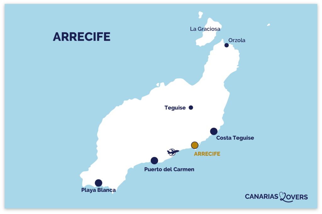 Mappa di Arrecife a Lanzarote