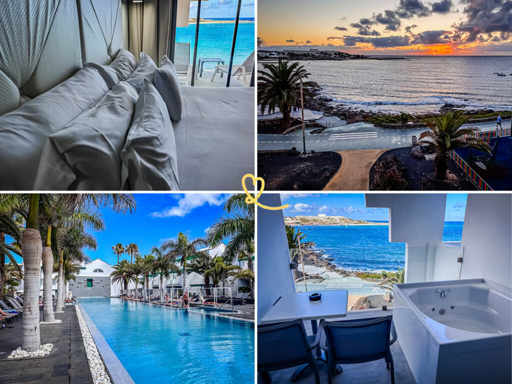 Découvrez notre expérience à l'Hôtel Barcelo Teguise Beach à Costa Teguise (Lanzarote) en images. Vue mer paradisiaque, superbes piscines, fitness...