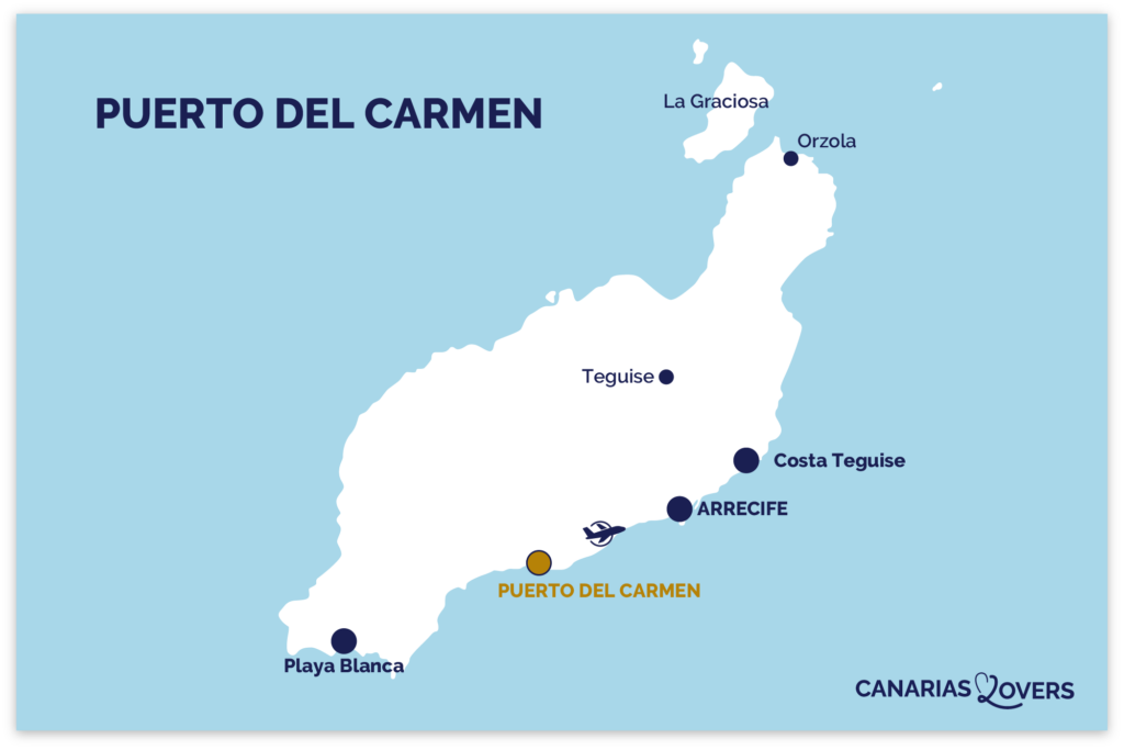 Puerto del Carmen Lanzarote Kaart