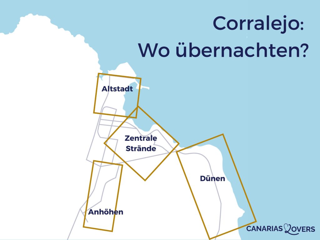 Karte beste Gegend Corralejo Gegend Fuerteventura