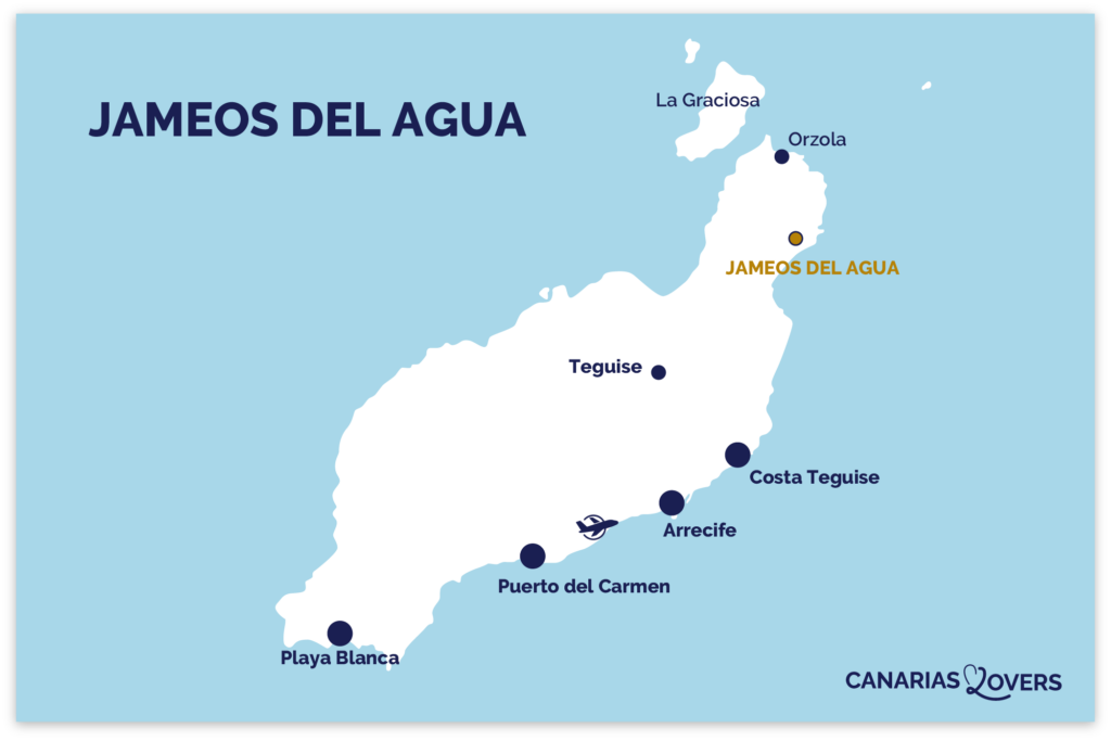 Jameos del Agua mappa di lanzarote