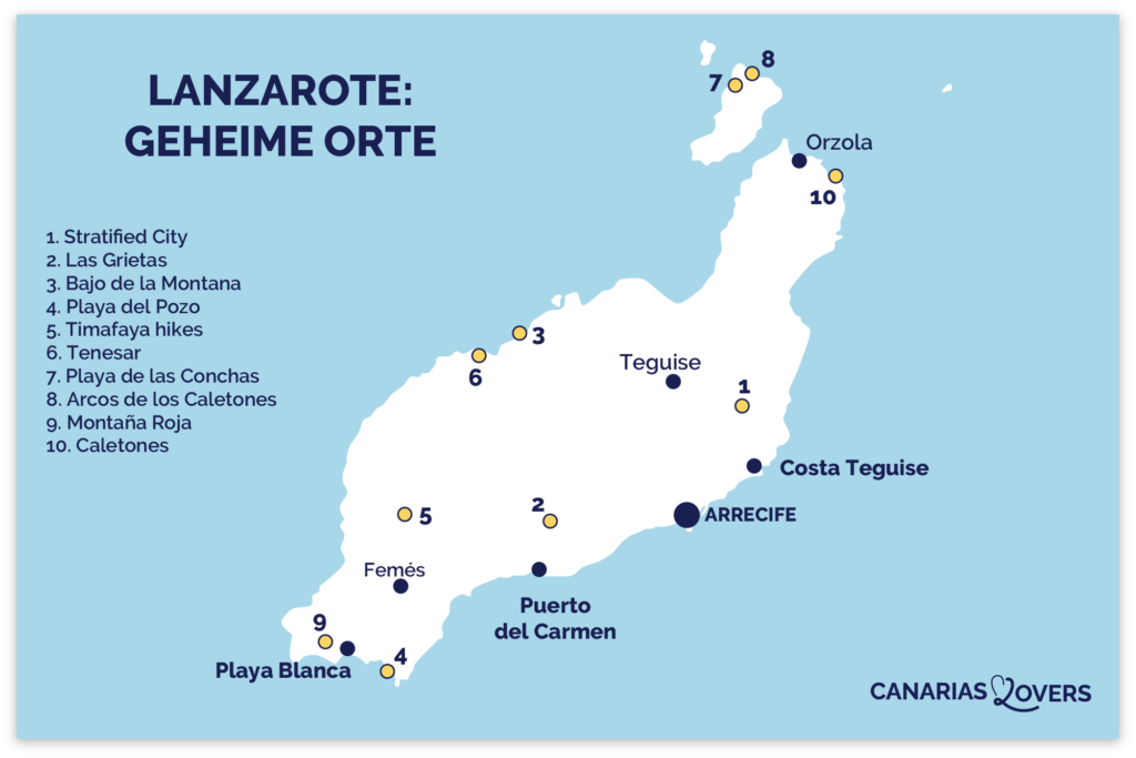 karte geheime Orte Lanzarote