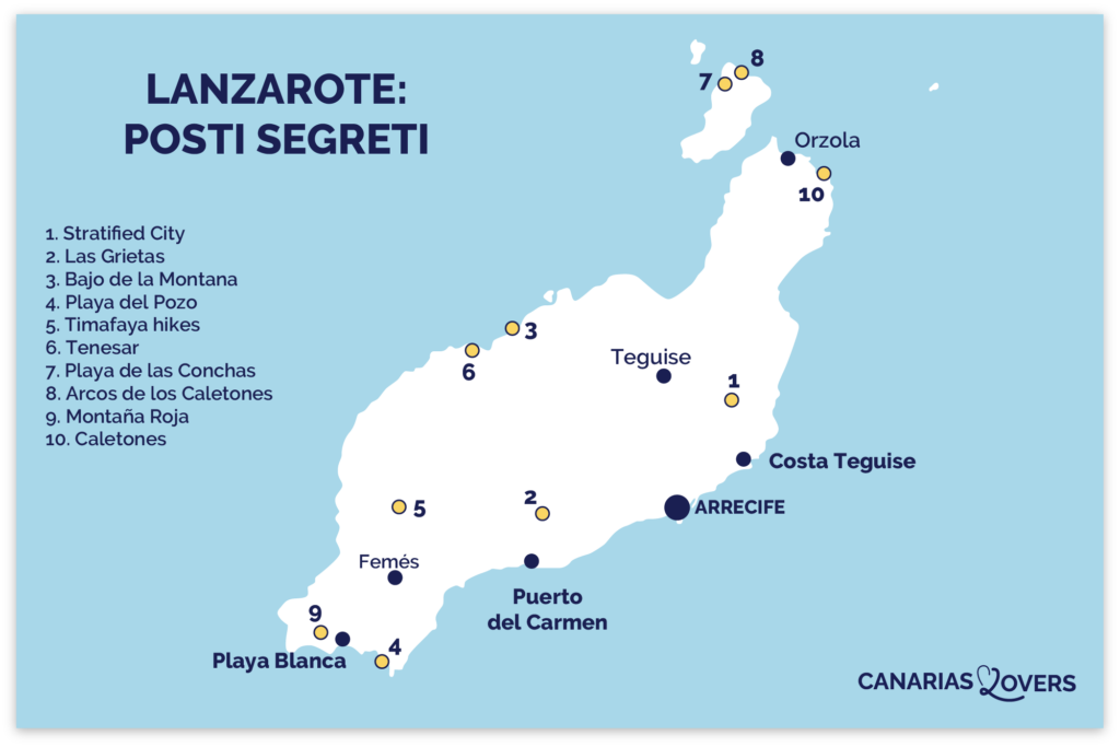 mappa luoghi segreti Lanzarote