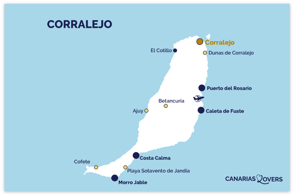 Kort over Corralejo fuerteventura