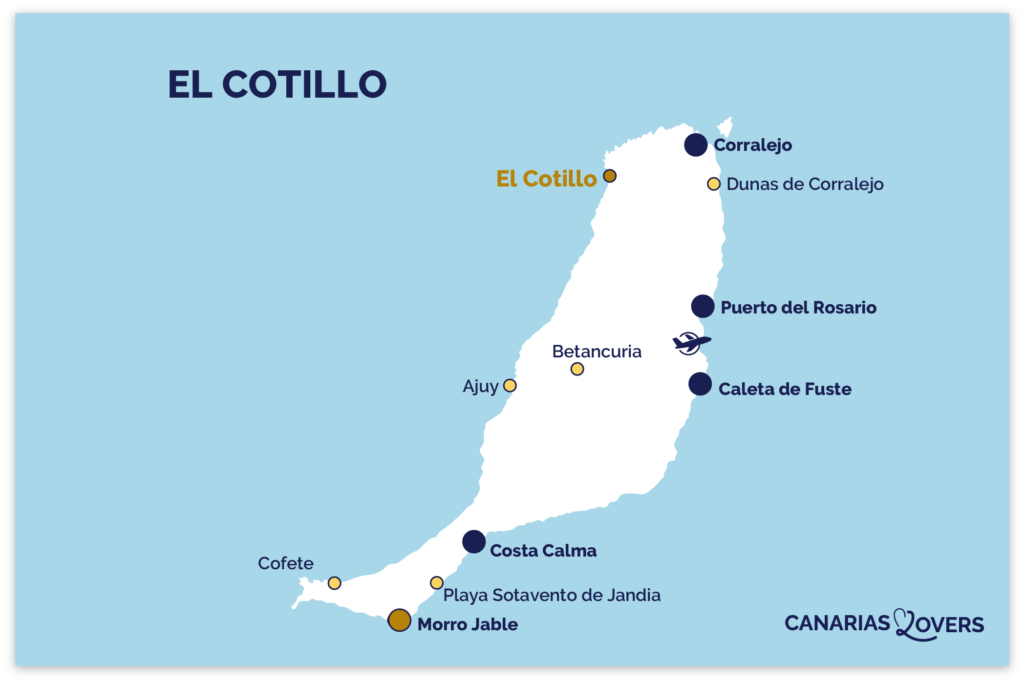 Karta över El Cotillo fuerteventura