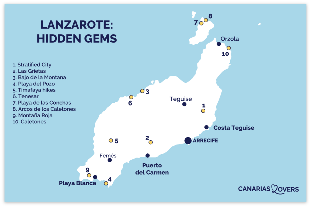 karta hemliga platser Lanzarote