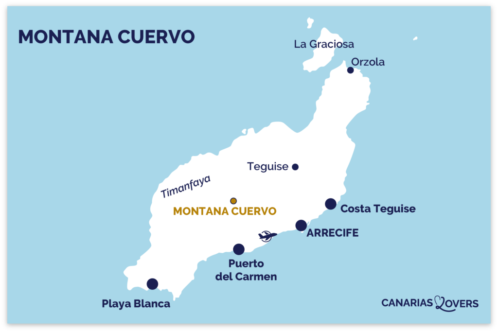 montana kaart Cuervo Lanzarote
