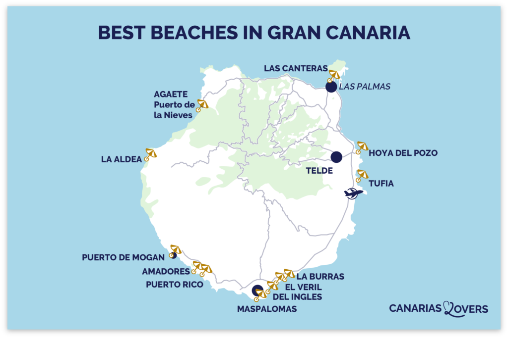 map best beaches gran canaria