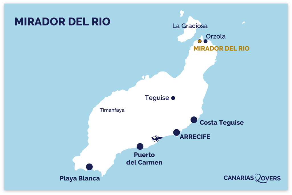 Mapa do Mirador del Rio Lanzarote