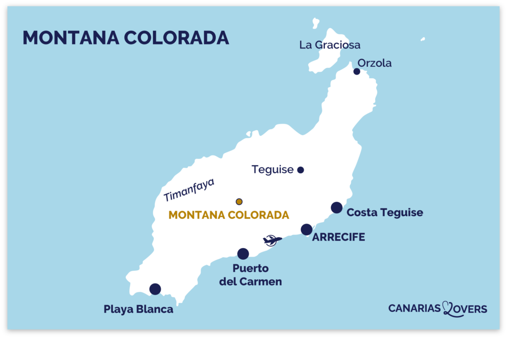 Mappa di Montana Colorada Lanzarote