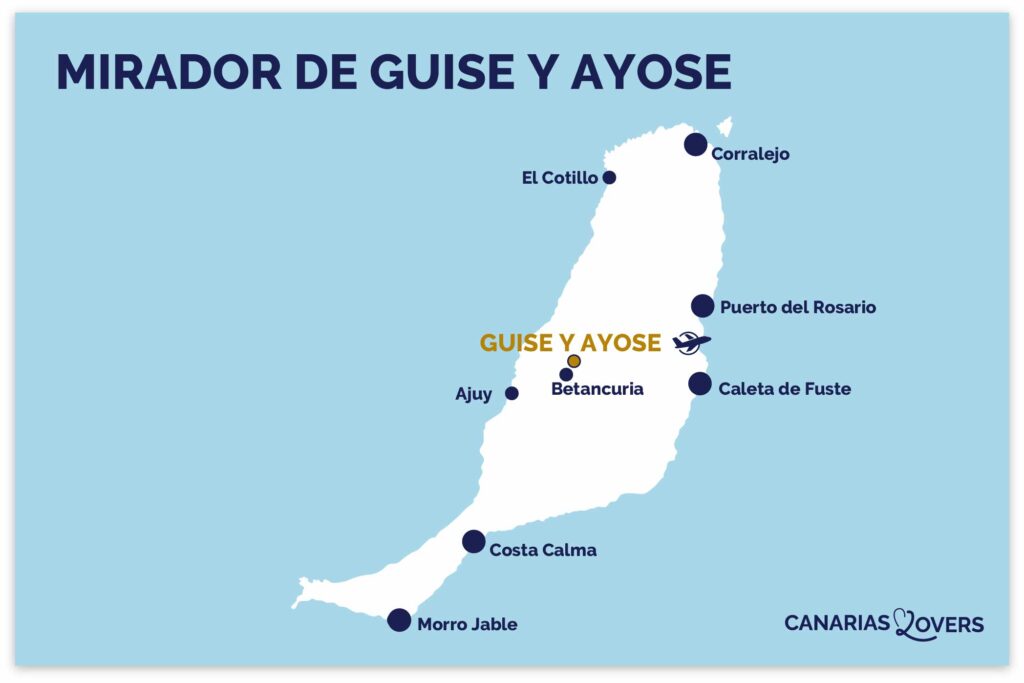 Mapa Mirador de Guise y Ayose Fuerteventura