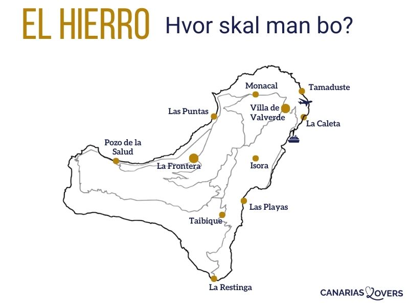 kort hvor man kan bo El Hierro sove