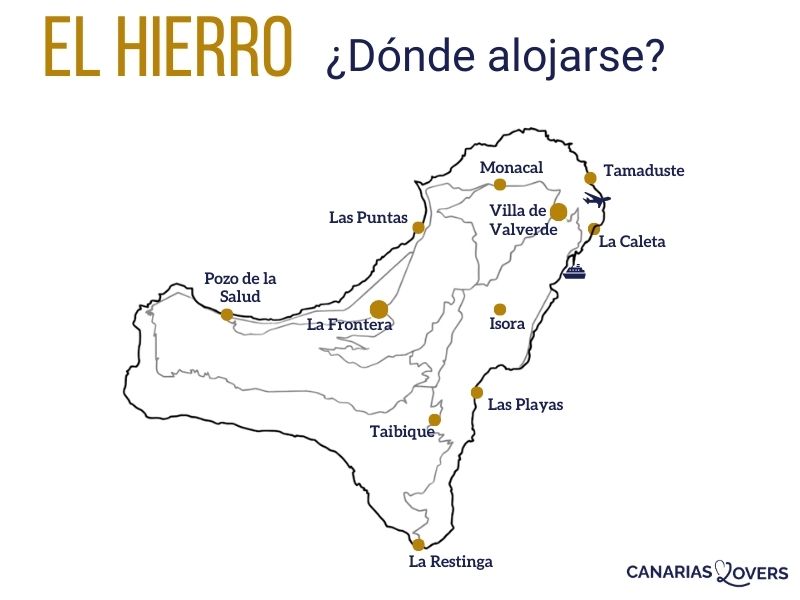 mapa donde dormir El Hierro