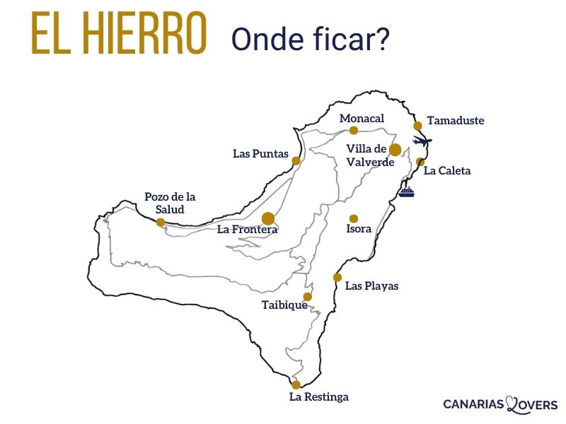 mapa onde ficar El Hierro dormir