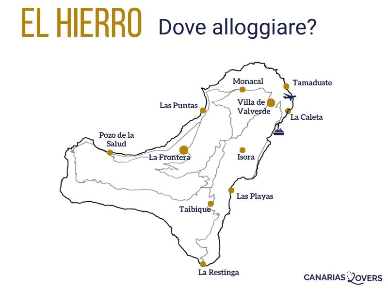 mappa dove dormire El Hierro dormire