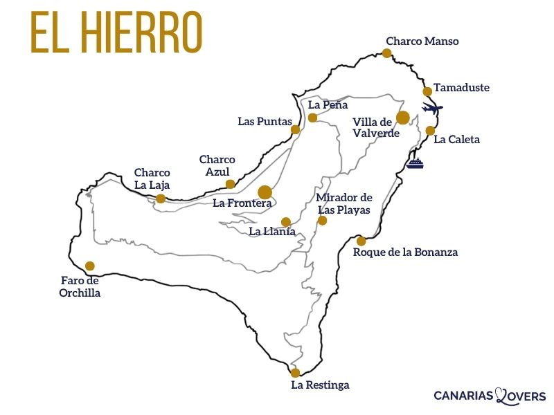mapa O que fazer Atracções imperdíveis de El hierro