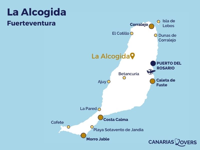 Karta över Ecomuseo La Alcogida